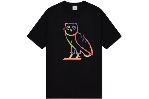 OVO Watercolour Owl T-Shirt – Black